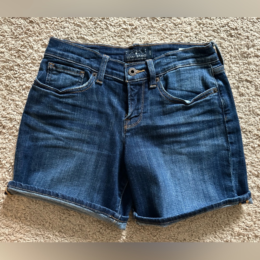 Lucky Brand Women's Dark Blue Jean Shorts